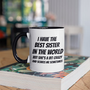 Mug Cadeau drôle pour sœur, cadeau d'anniversaire, cad