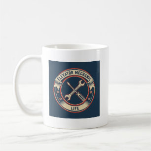 Mug Cadeau drôle pour technicien d'ascenseur - Journal