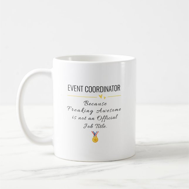 Mug Cadeau du coordinateur d'événements - Appréciation (Gauche)