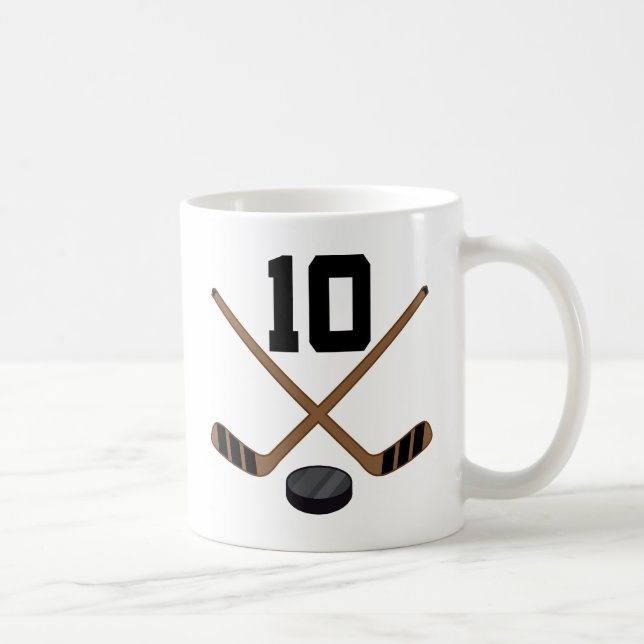 Mug Cadeau du numéro 10 du Jersey de joueur de hockey (Droite)