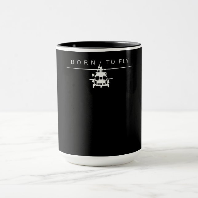 Mug Cadeau du pilote d'hélicoptère de l'aviation milit (Centre)