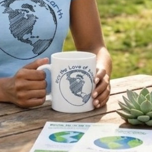 Mug Cadeau Éco Minimaliste pour l'Amour de la Terre