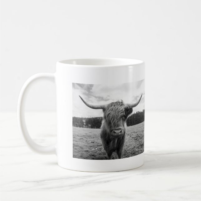 Mug cadeau écossais de vache des hautes terres (Gauche)