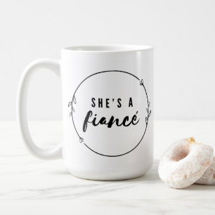 Mug Cadeau élégant de fiançailles pour future mariée