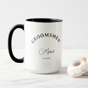 Mug Cadeau Élégant pour Garçons d'Honneur avec Texte P