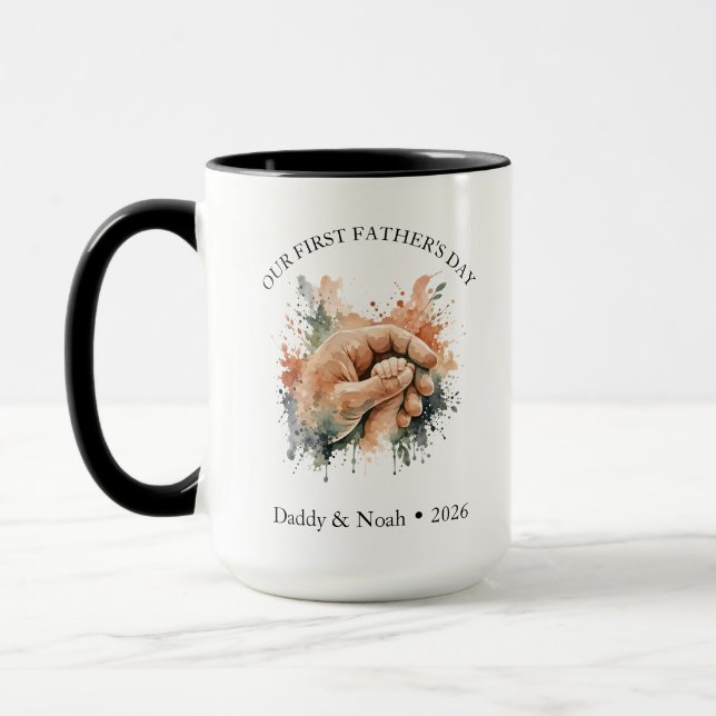 Mug Cadeau esthétique aquarelle boho pour la première  (Gauche)
