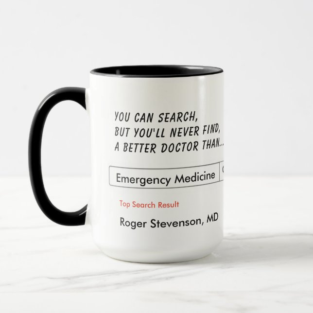 Mug Cadeau fait sur commande pour la médecine de (Gauche)