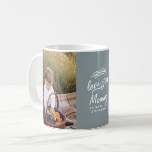 Mug cadeau familial photo petit-enfant typographie sim