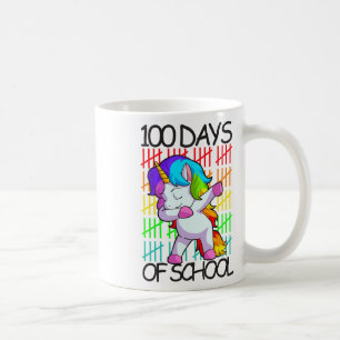 Mug Cadeau Fille Licorne Amoureuse 100 Jours D'école