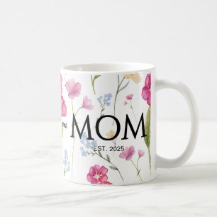 Mug Cadeau Fleur Fleur Sauvage Nouvelle Maman Maman Ét