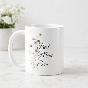 Mug Cadeau Floral Élégant pour Maman