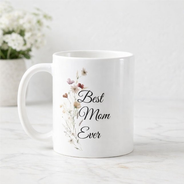 Mug Cadeau Floral Élégant pour Maman (Créateur téléchargé)