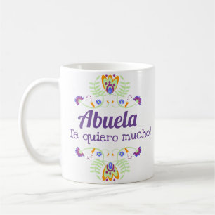 Mug Cadeau Floral Grands-Parents Mexicains