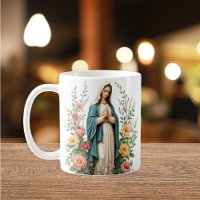 Cadeau floral religieux pour catholiques Vierge Ma