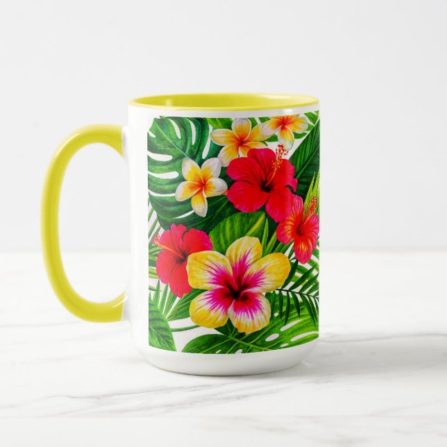 Mug Cadeau floral tropical (Gauche)