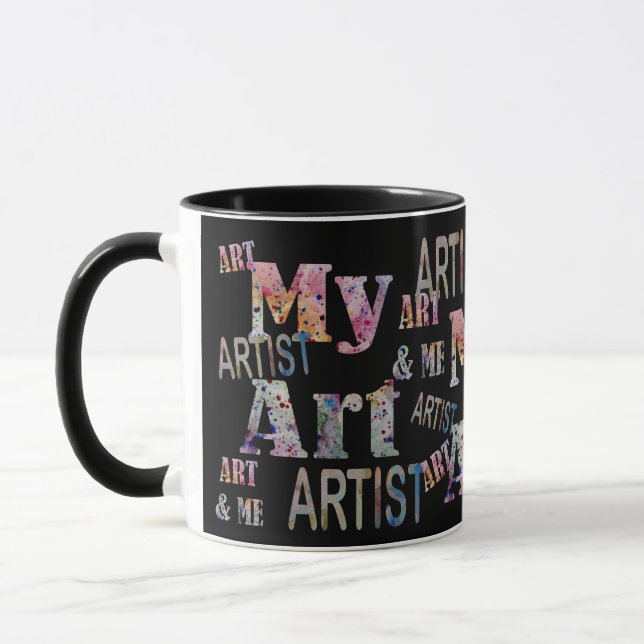 Mug Cadeau frais Artsy artistique d'amusement d'art (Gauche)