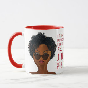Mug Cadeau grec fait sur commande rouge et blanc de