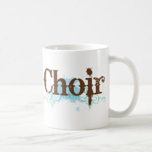 Mug Cadeau grunge bleu de logo de choeur