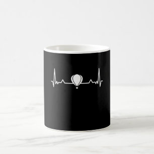 Mug Cadeau Hot Air Balloon Heartbeat