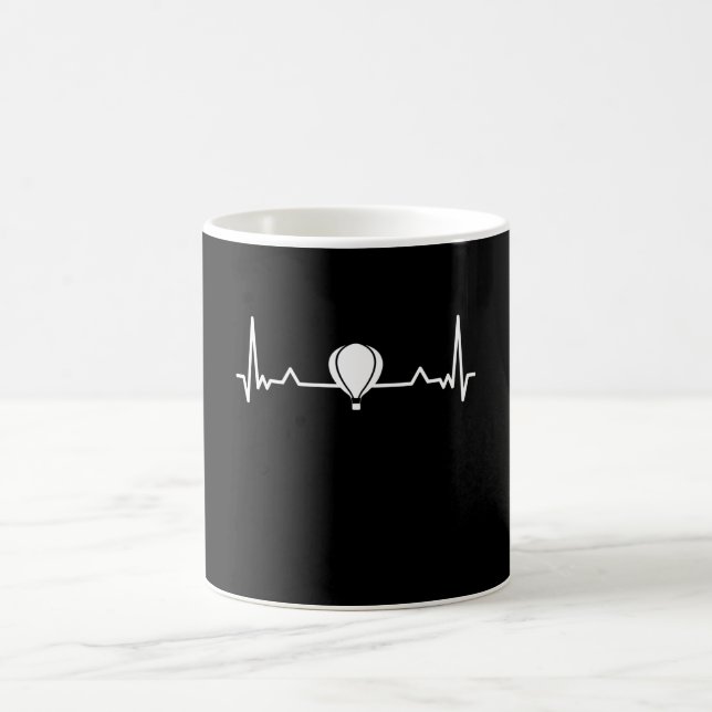 Mug Cadeau Hot Air Balloon Heartbeat (Centre)