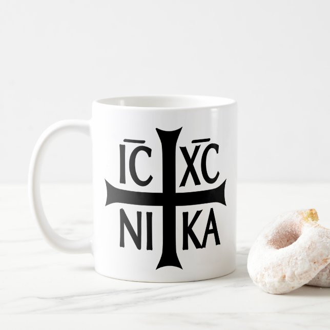 Mug cadeau ICXC NIKA Christ byzantin  (Avec donut)