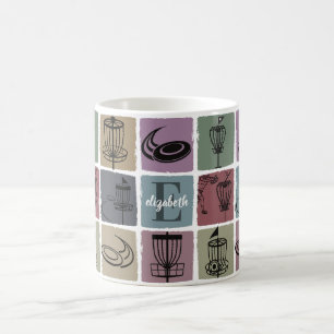 Mug Cadeau initial de disque de golf personnalisé pour