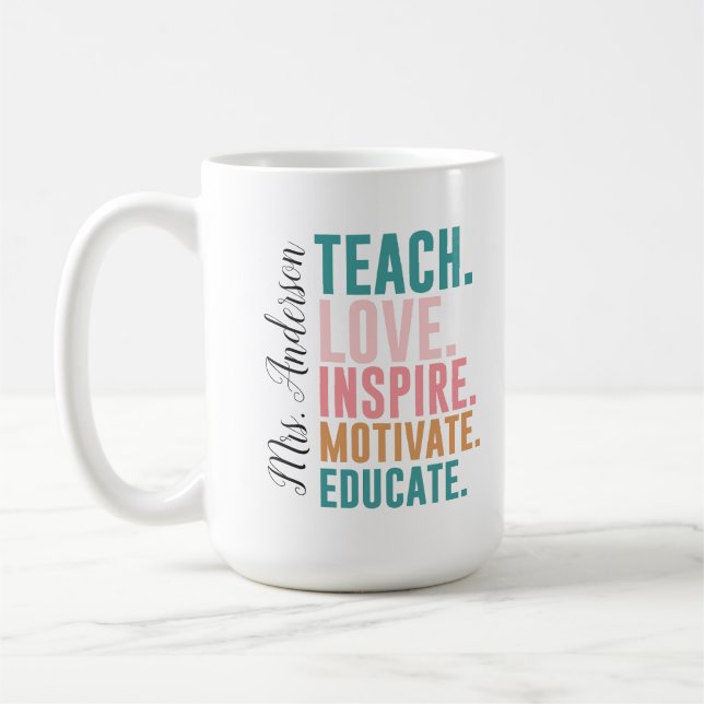 Mug Cadeau Inspirant pour Enseignant (Gauche)