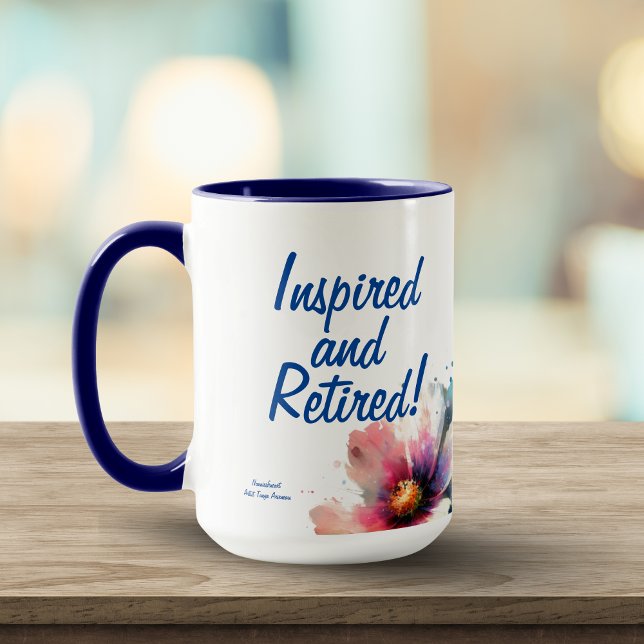 Mug Cadeau Inspiré et Retraité (front Center Pose.)