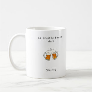 Mug Cadeau irlandais, à votre santé, Slainte, cadeau d