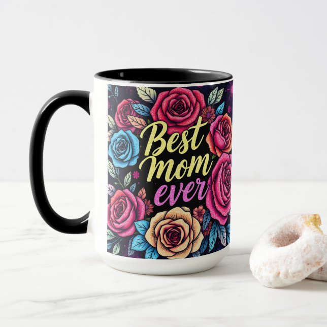 Mug Cadeau Luxe Floral Collection populaire (Avec donut)