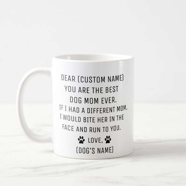 Mug Cadeau maman chien, chien maman chien, chien maman (Gauche)