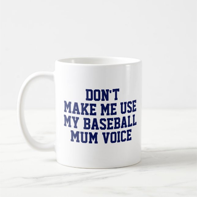 Mug cadeau maman de baseball | Drôle Citation Slog (Gauche)