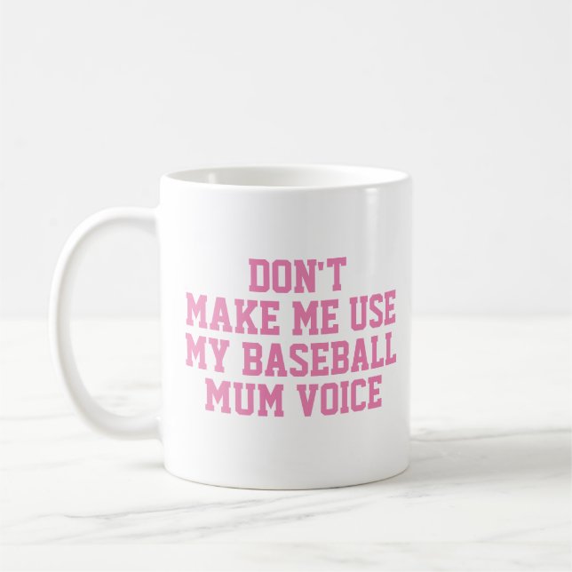 Mug cadeau maman de baseball | Drôle Citation Slog (Gauche)