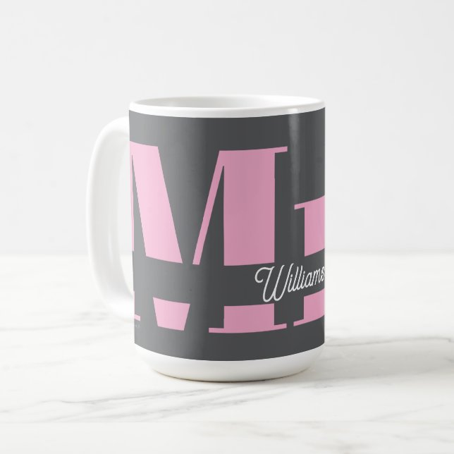 Mug Cadeau mariage pour mariée Personnalisé Nom de fam (Devant gauche)