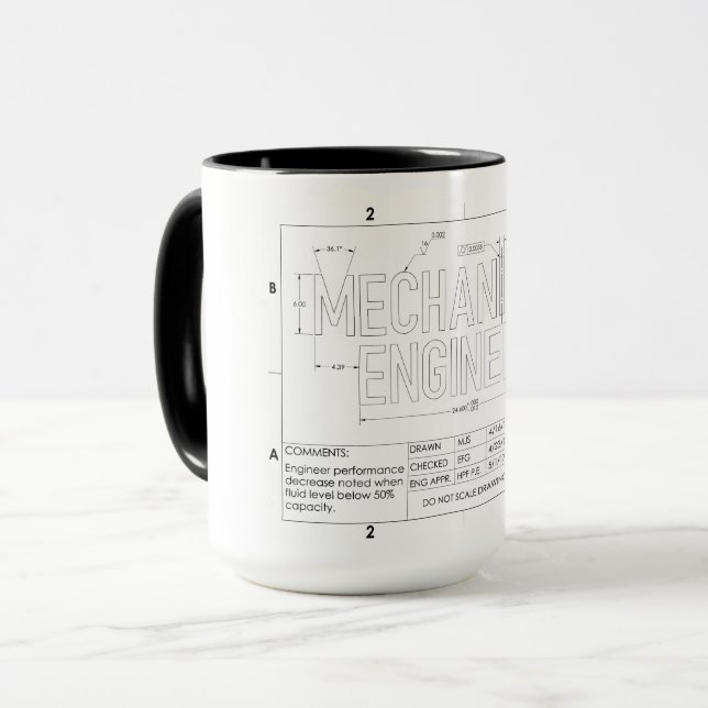 Mug cadeau mécanique (Devant gauche)
