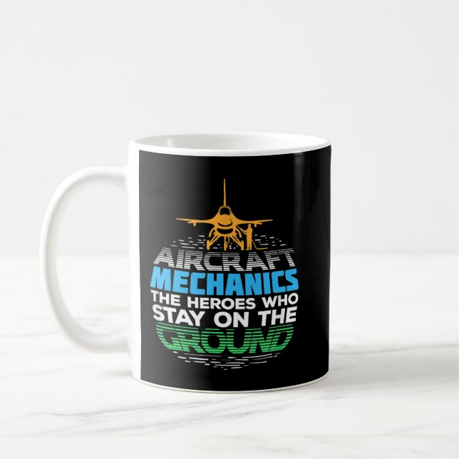 Mug Cadeau Mécanique D'Aéronefs Pour Un Mécanicien D'A (Gauche)