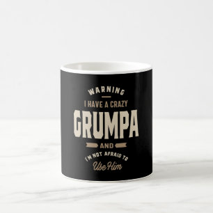 Mug Cadeau Mens Crazy Grumpa Grandpa