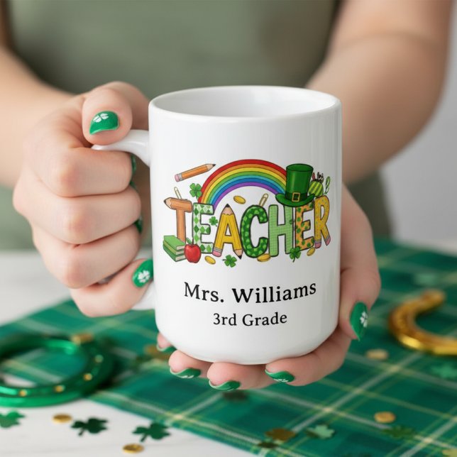 Mug Cadeau mignon pour la Saint-Patrick pour un enseig (Créateur téléchargé)