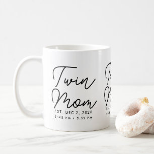 Mug Cadeau minimal pour maman de jumeaux nouvellement