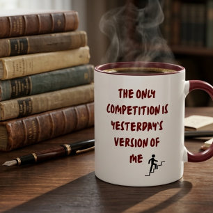 Mug Cadeau Motivationnel de Croissance Personnalisée p