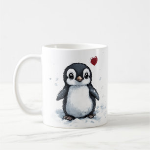 Mug Cadeau Motivationnel, Pingouin Fluffé, Amitié,