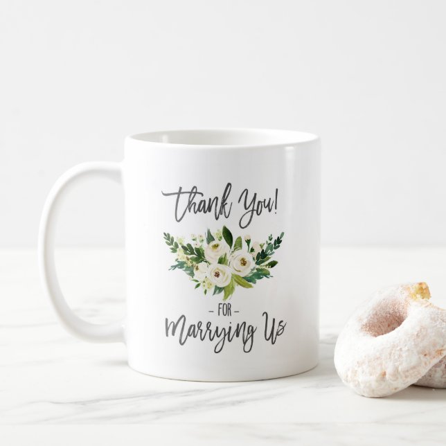 Mug Cadeau Officiel Mariage - Merci Pour Nous Enseigne (Avec donut)