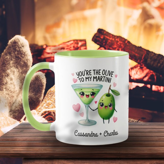 Mug Cadeau "Olive To My Martini" personnalisé (Fun Couples Gift "Olive To My Martini" Custom Mug)