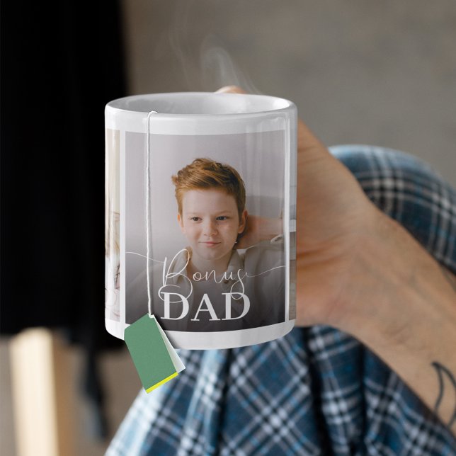 Mug Cadeau Papa Bonus 5 Collage de Photos (Créateur téléchargé)