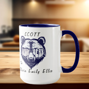Mug Cadeau Papa Ours Lunettes de soleil bleues Personn