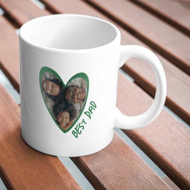 Mug cadeau papa père - Photo personnalisée et mess (Custom Dad Name Mug Gift Holiday)