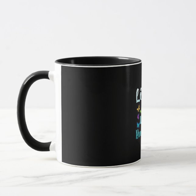 Mug Cadeau Papillon | La Vie Est Comme Un Papillon (Gauche)
