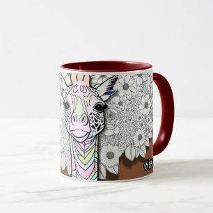 Mug cadeau parfait Giraffe amant mule