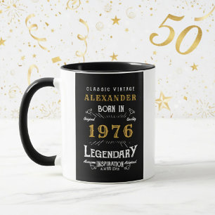Mug Cadeau personnalisé 50e anniversaire Né 1976 Vinta