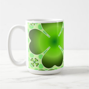 Mug Cadeau personnalisé à motif de trèfle vert chanceu